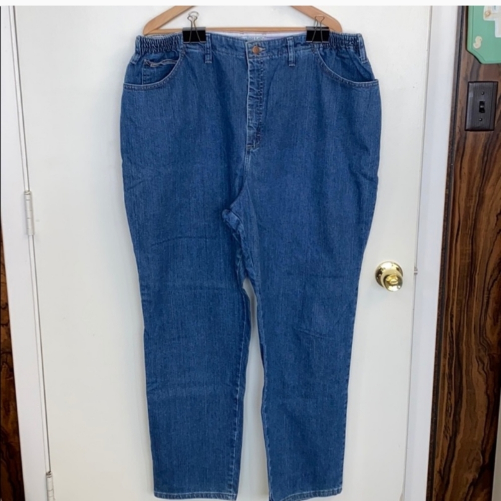 Lee Side Elastic at the Waist Jeans, Size 24W